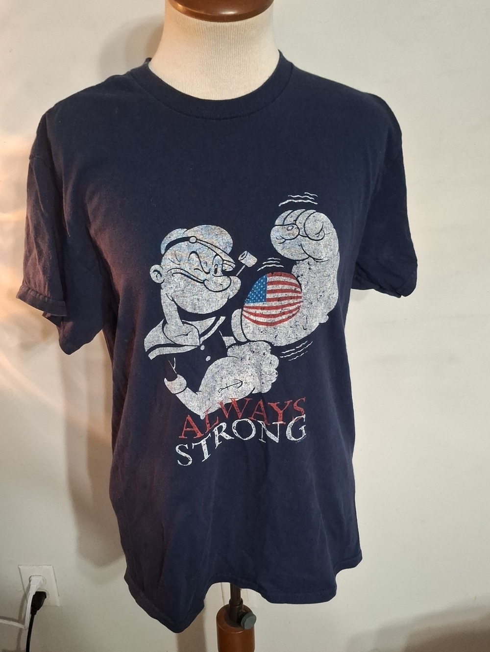 Popeye 'Always Strong' Graphic Tee- W Sz Medium